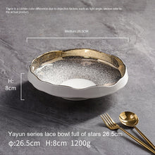 Load image into Gallery viewer, Creative Lace Ceramic Salad Bowl Good-looking Tableware