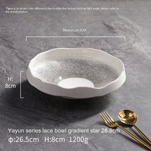 Load image into Gallery viewer, Creative Lace Ceramic Salad Bowl Good-looking Tableware