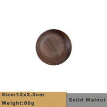 Load image into Gallery viewer, Japanese Wooden Fruit Bowl Round Wooden Plate Idea