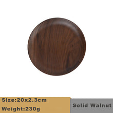 Load image into Gallery viewer, Japanese Wooden Fruit Bowl Round Wooden Plate Idea