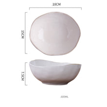 Load image into Gallery viewer, Irregular Shaped Tableware With Ceramic Rice Bowl