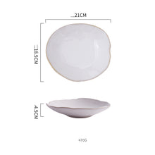 Load image into Gallery viewer, Irregular Shaped Tableware With Ceramic Rice Bowl