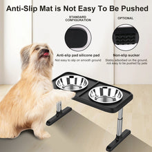 Load image into Gallery viewer, Folding Pet Double Bowl Tableware Tray