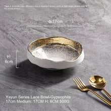 Load image into Gallery viewer, Creative Lace Ceramic Salad Bowl Good-looking Tableware