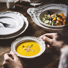 Load image into Gallery viewer, Relief Ceramic Tableware Rice Bowl Plate