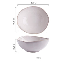 Load image into Gallery viewer, Irregular Shaped Tableware With Ceramic Rice Bowl