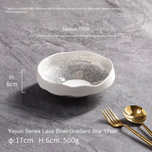 Load image into Gallery viewer, Creative Lace Ceramic Salad Bowl Good-looking Tableware