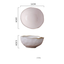 Load image into Gallery viewer, Irregular Shaped Tableware With Ceramic Rice Bowl