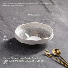 Load image into Gallery viewer, Creative Lace Ceramic Salad Bowl Good-looking Tableware