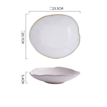 Load image into Gallery viewer, Irregular Shaped Tableware With Ceramic Rice Bowl