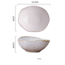 Load image into Gallery viewer, Irregular Shaped Tableware With Ceramic Rice Bowl