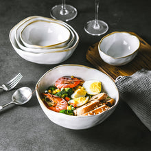 Load image into Gallery viewer, Irregular Shaped Tableware With Ceramic Rice Bowl