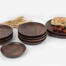 Load image into Gallery viewer, Japanese Wooden Fruit Bowl Round Wooden Plate Idea