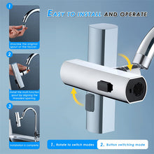Load image into Gallery viewer, Kitchen Faucet Waterfall Outlet Splash Proof Universal Rotating Bubbler Multifunctional Water Nozzle Extension Kitchen Gadgets