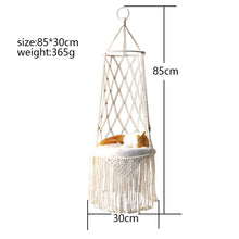 Load image into Gallery viewer, Macrame Hanging Pet Bed Macrame