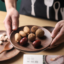 Load image into Gallery viewer, Japanese Wooden Fruit Bowl Round Wooden Plate Idea