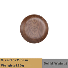 Load image into Gallery viewer, Japanese Wooden Fruit Bowl Round Wooden Plate Idea