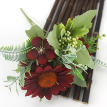 Load image into Gallery viewer, 1 beautiful sunflower bouquet silk flower high quality artificial flower home garden party wedding decoration DIY