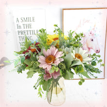 Load image into Gallery viewer, 1 beautiful sunflower bouquet silk flower high quality artificial flower home garden party wedding decoration DIY