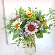 Load image into Gallery viewer, 1 beautiful sunflower bouquet silk flower high quality artificial flower home garden party wedding decoration DIY