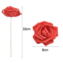 โหลดรูปภาพลงในเครื่องมือใช้ดูของ Gallery 10/20/30 Heads 8CM Artificial PE Foam Rose Flowers Bride Bouquet Flower For Wedding Party Decorative Scrapbooking DIY Flower