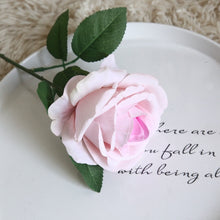 Load image into Gallery viewer, 30cm Short Big Artificial Roses Branch Flowers Wedding Home Decoration Flannel Fabric Cute Pink Fake Flowers Crafts Party Decor