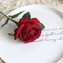 Load image into Gallery viewer, 30cm Short Big Artificial Roses Branch Flowers Wedding Home Decoration Flannel Fabric Cute Pink Fake Flowers Crafts Party Decor