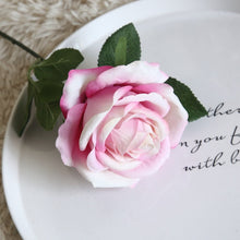 Load image into Gallery viewer, 30cm Short Big Artificial Roses Branch Flowers Wedding Home Decoration Flannel Fabric Cute Pink Fake Flowers Crafts Party Decor