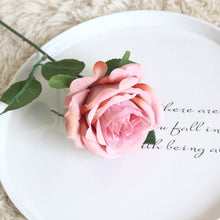 Load image into Gallery viewer, 30cm Short Big Artificial Roses Branch Flowers Wedding Home Decoration Flannel Fabric Cute Pink Fake Flowers Crafts Party Decor