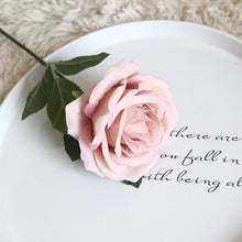 Load image into Gallery viewer, 30cm Short Big Artificial Roses Branch Flowers Wedding Home Decoration Flannel Fabric Cute Pink Fake Flowers Crafts Party Decor