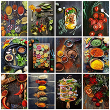 Load image into Gallery viewer, 5D Diamond Painting Kitchen Cross Stitch Full Square/Round Diamond Embroidery Seasoning Rhinestone Pictures Home Decoration
