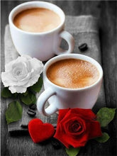 Load image into Gallery viewer, AZQSD Diamond Painting Coffee Cup Diamond Embroidery Flowers Kitchen Diamond Mosaic Scenery Picture Of Rhinestones Needlework