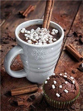 Load image into Gallery viewer, AZQSD Diamond Painting Coffee Cup Diamond Embroidery Flowers Kitchen Diamond Mosaic Scenery Picture Of Rhinestones Needlework