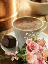 Load image into Gallery viewer, AZQSD Diamond Painting Coffee Cup Diamond Embroidery Flowers Kitchen Diamond Mosaic Scenery Picture Of Rhinestones Needlework
