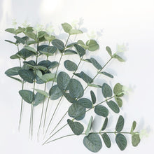 Load image into Gallery viewer, Artificial Eucalyptus Leaves Stems Eucalipto Branches Artificial Plants for Floral Bouquets Wedding Holiday Greenery Decor