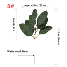 Load image into Gallery viewer, Artificial Eucalyptus Leaves Stems Eucalipto Branches Artificial Plants for Floral Bouquets Wedding Holiday Greenery Decor