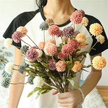 Load image into Gallery viewer, Artificial Flower Yapay Bitki Dandelion False Flower Small Thorn Ball White Hydrangea Simulation Plant For Home Wedding Decor