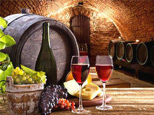 Load image into Gallery viewer, Evershine Diamond Painting Full Square Wine Diamond Embroidery Grape Cross Stitch Picture Of Rhinestones Kitchen Home Decoration