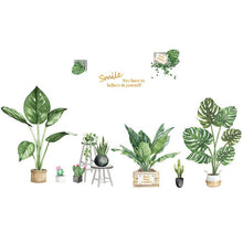 Load image into Gallery viewer, Garden Potted Plant Bonsai Flower Wall Stickers For Home Decor Living Room Kitchen PVC DIY Wall Decals Mural Room Decoration