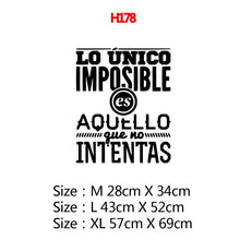 Load image into Gallery viewer, Large Spanish Quotes Phrase Art Vinyl Wall Stickers For Office Room Study Bedroom Home Decoration Sticker Mural Wall Decal Decor