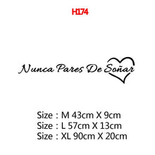 Load image into Gallery viewer, Large Spanish Quotes Phrase Art Vinyl Wall Stickers For Office Room Study Bedroom Home Decoration Sticker Mural Wall Decal Decor