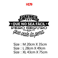 Load image into Gallery viewer, Large Spanish Quotes Phrase Art Vinyl Wall Stickers For Office Room Study Bedroom Home Decoration Sticker Mural Wall Decal Decor