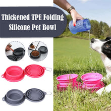 Load image into Gallery viewer, Rubber Foldable Double Bowl Pet Feeding
