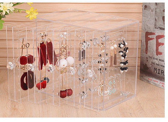 Jewelry storage box acrylic transparent desktop finishing box