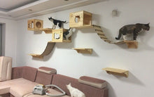 Load image into Gallery viewer, Wall-mounted wooden cat litter
