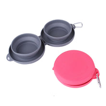 Load image into Gallery viewer, Rubber Foldable Double Bowl Pet Feeding
