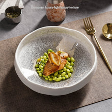 โหลดรูปภาพลงในเครื่องมือใช้ดูของ Gallery Creative Lace Ceramic Salad Bowl Good-looking Tableware
