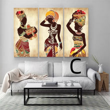 โหลดรูปภาพลงในเครื่องมือใช้ดูของ Gallery African Black Woman Canvas Painting Ethnic Art Poster
