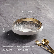Load image into Gallery viewer, Creative Lace Ceramic Salad Bowl Good-looking Tableware
