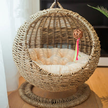 โหลดรูปภาพลงในเครื่องมือใช้ดูของ Gallery Pet Cat Litter Round Semi-enclosed Opening Cat Hanging Basket
